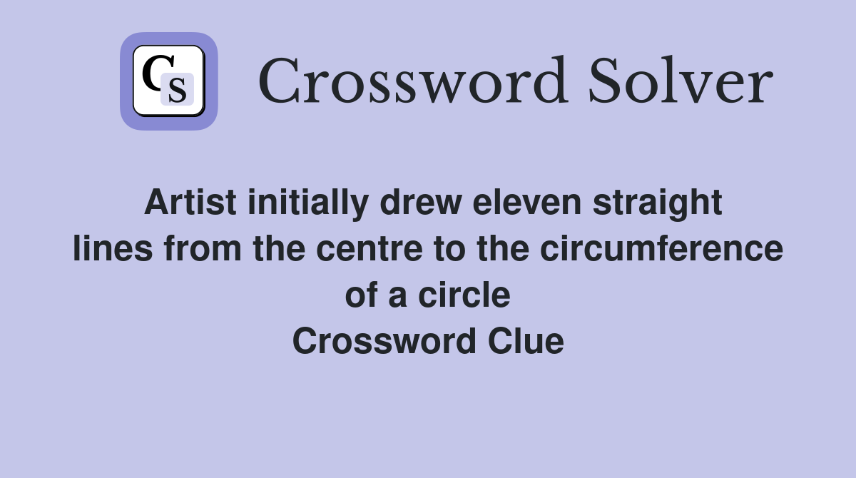 Artist initially drew eleven straight lines from the centre to the